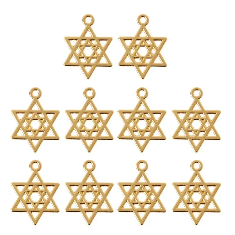 

10Pcs Hexagonal Star Resin Frame Pendant Open Bezel Setting Resin Jewelry Making