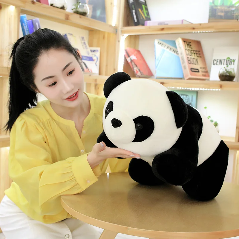 panda 2 Животное, милый динозавр, свинья, кошка, медведь, плюшевая кавайная игрушка, мягкая мультяшная панда, хомяк, слон, олень, мягкая кукла, детская подушка, Подарочные игрушки - Цвет: panda 2