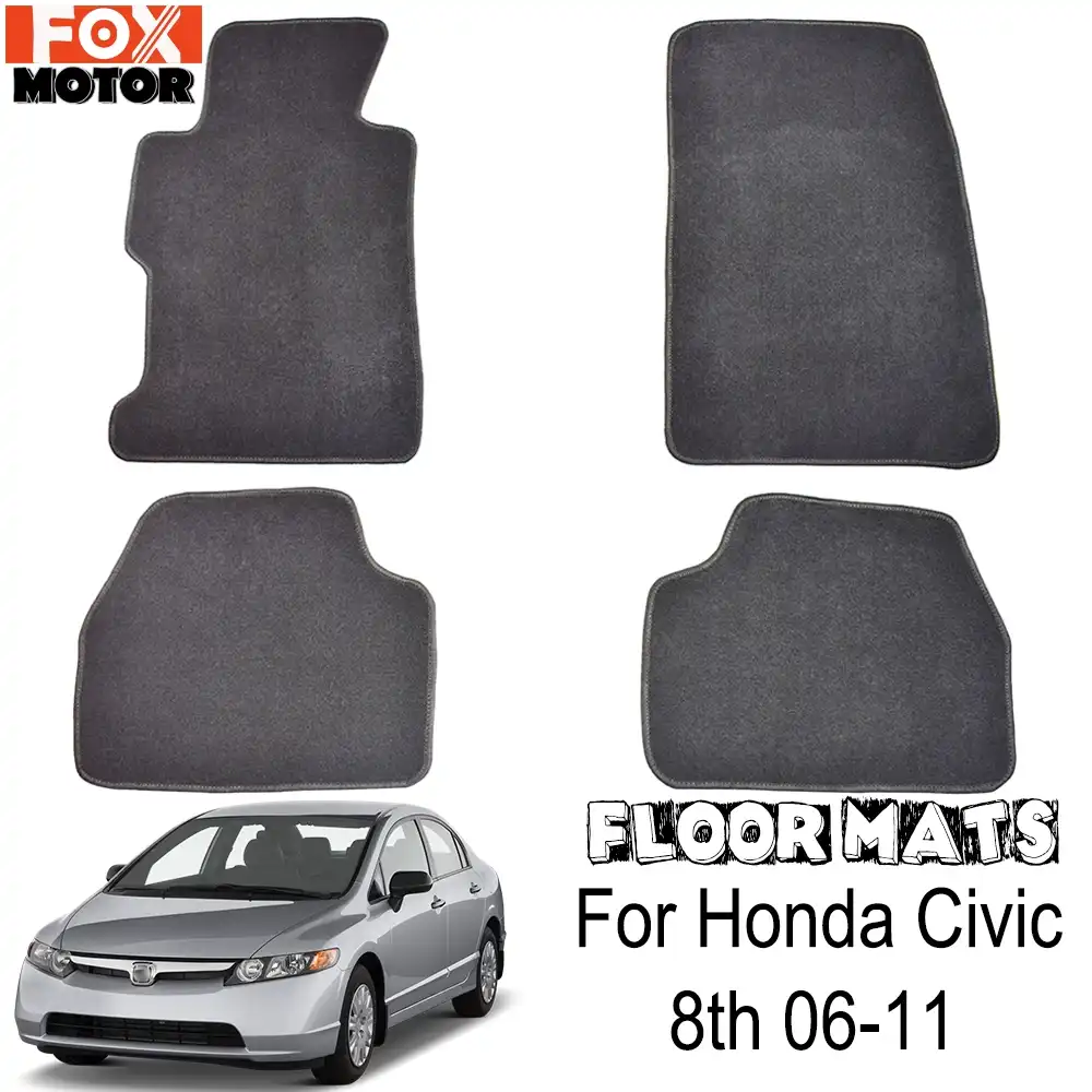4xホンダシビックmk8 Lhd 06 07 08 09 10 11カスタム車のフロアマットマット自動車インテリアナイロンゴム バッキングライナー フロアマット Aliexpress