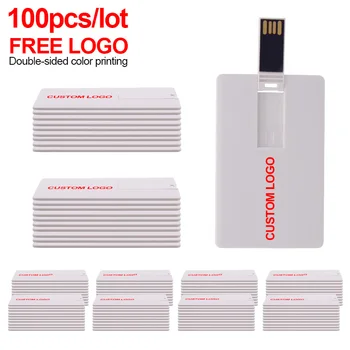 

100pcs/lot Credit Card USB Flash 8GB 4GB 16GB USB2.0 flash stick 32GB Pen drive memory stick 64GB pendrive real capacity USB key