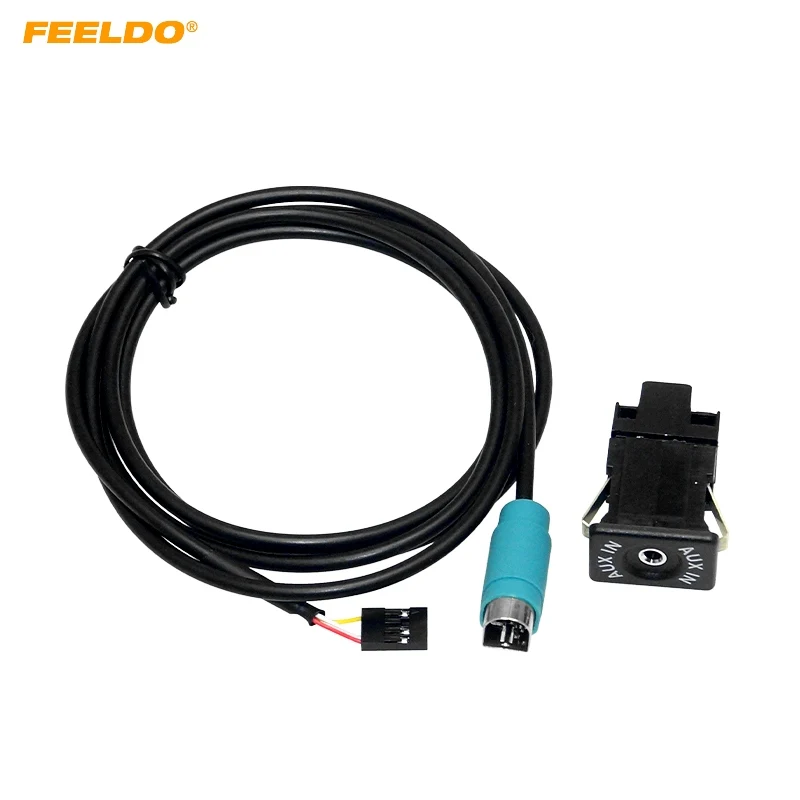 

FEELDO автомобильная аудиосистема USB AUX-In кабель разъем AUX для альпийских KCE-422I KCE236B AUX провод Кабельный адаптер
