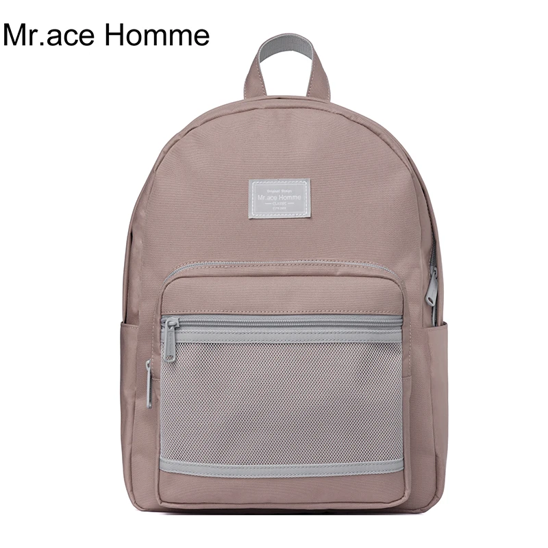 Женский рюкзак с принтом Mr.ace Homme розовый для ноутбука школьный девочек дорожная