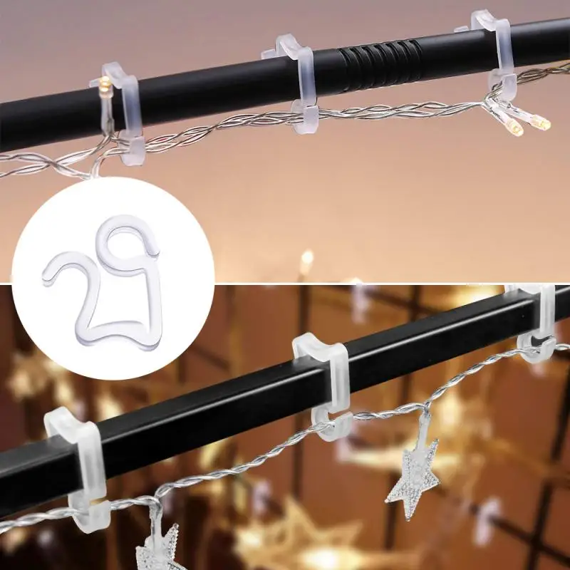Clips for Christmas Xmas String Lights Outdoor//indoo 25 x Gutter Hanging Hooks