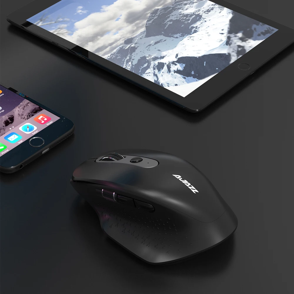Ajazz i660T многорежимная перезаряжаемая мышь BT4.0 2,4G Беспроводная USB оптическая мышь type-C порт мышь для Mac ноутбук Настольный черный