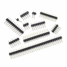 

5Pcs Round hole pin header 2.54mm pitch row female single row 1*40p double row 2*40p double row pin round pin gold plated