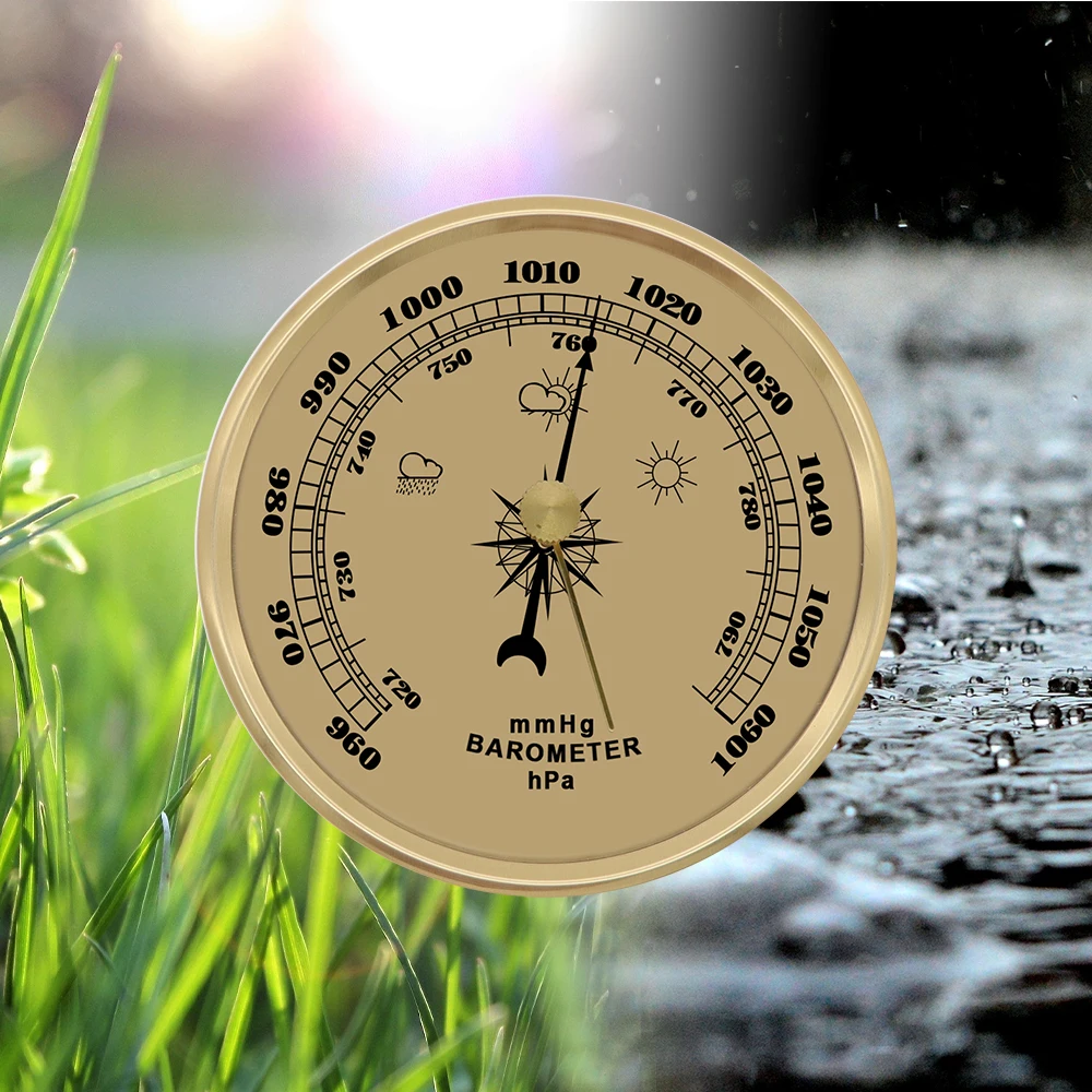 Wall Mounted Household Barometer 960-1060hPa Pressure Gauge Weather Station