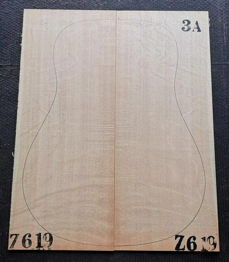1 компл. AAA коготь шаблон Sitka ель гитара из твердой древесины панель гитара изготовление Материал для гитары материал обслуживания 540*220*4,5 мм - Цвет: SP-GZ619