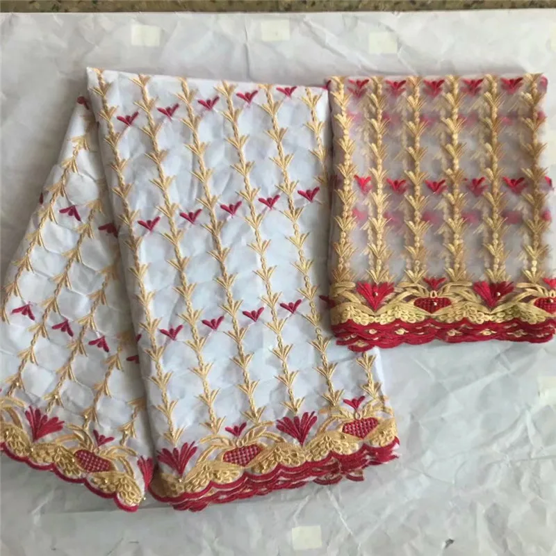 Новое поступление африканская Базен riche ткань с бисером шнур кружевная ткань морская парча ткань для свадьбы KY101401