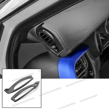 

lsrtw2017 stainless steel car dashboard vent trims for toyota CHR 2017 2018 2019 2020 carbon fiber abs c-hr accessory decoration