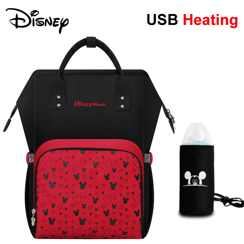 Disney сумки для ухода за материнством для мамы USB детские пеленки сумка органайзер водонепроницаемый рюкзак для коляски Дисней мама пеленания Влажные Сумки - Цвет: 12