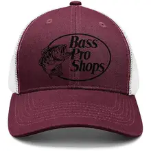 Регулируемый сетчатый унисекс черный-Fish-Bass-Pro-Shops-логотип-символ-козырек шляпы кепка