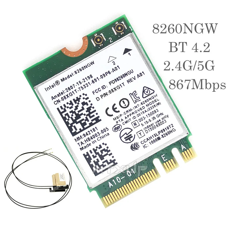 Betydelig radikal Fordampe Dual Band Intel Wireless Ac 8260 8260ngw | Dell Wireless Network Card - Dual  Band 2.4 - Aliexpress