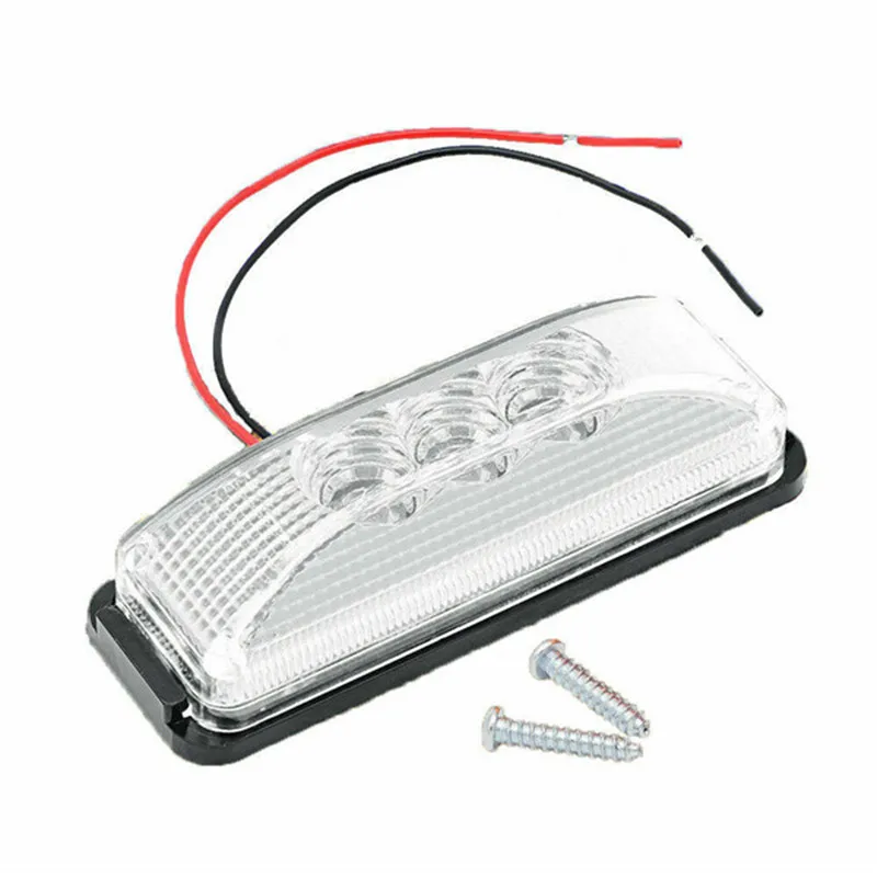 Pick Up Truck Light Waterproof Trailer Lights Clear White Lights 12V 3 LED Fender Front Side Cab Pickup RV Truck Side Marker led marker lights