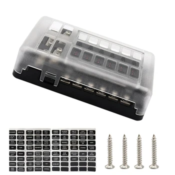 

12 Way Blade Fuse Holder Box Block Car Vehice Boat Circuit ATO ATC 32V
