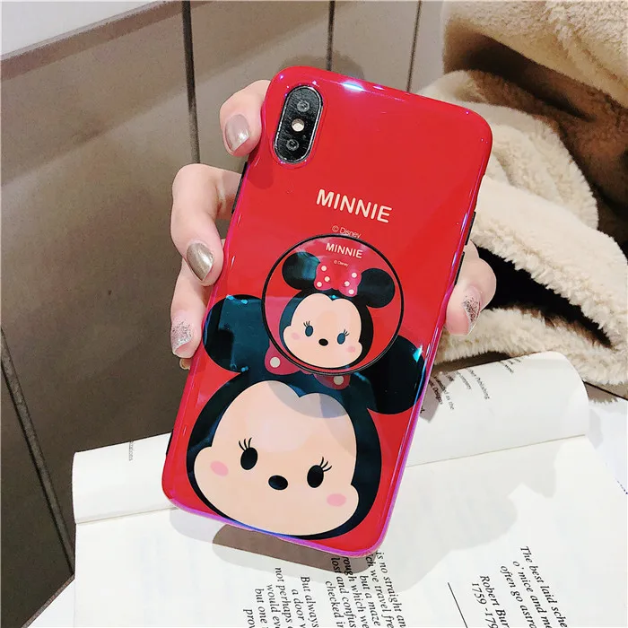 Для iPhone 11 Pro MAX забавные мультяшные милые очаровательные девчачьи мышь утка кронштейн Blue Ray IMD чехол для iPhone XR XS MAX X 6 6S 7 8 Plus - Цвет: 15