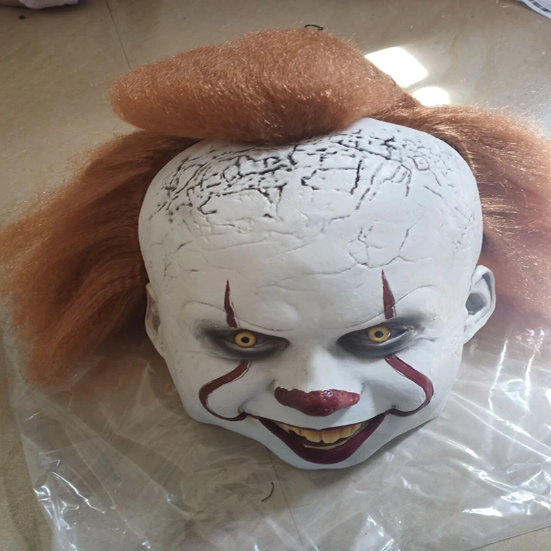 Стивен Кинг это пеннивайз полный латексная маска для лица Хэллоуин пугающая Маска Клоун для косплея вечерние маски реквизит