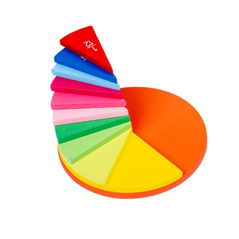 

Wooden Preschool Circular Mathematics Fraction Board Teaching Aids Learning Tool Sensory Toy for Children