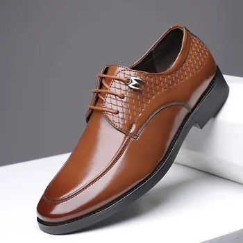 

2020 New Arrival Men Leather Shoes Business Formal Shoes Suit Lace Up Breathable Shoes Plus Size Men Classic