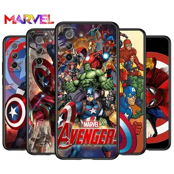 Marvel Avengers for Samsung Galaxy S21 Ultra Plus Note 20 10 9 8  S10 S9 S8 S7 S6 Edge Plus Black Soft Phone Case 1