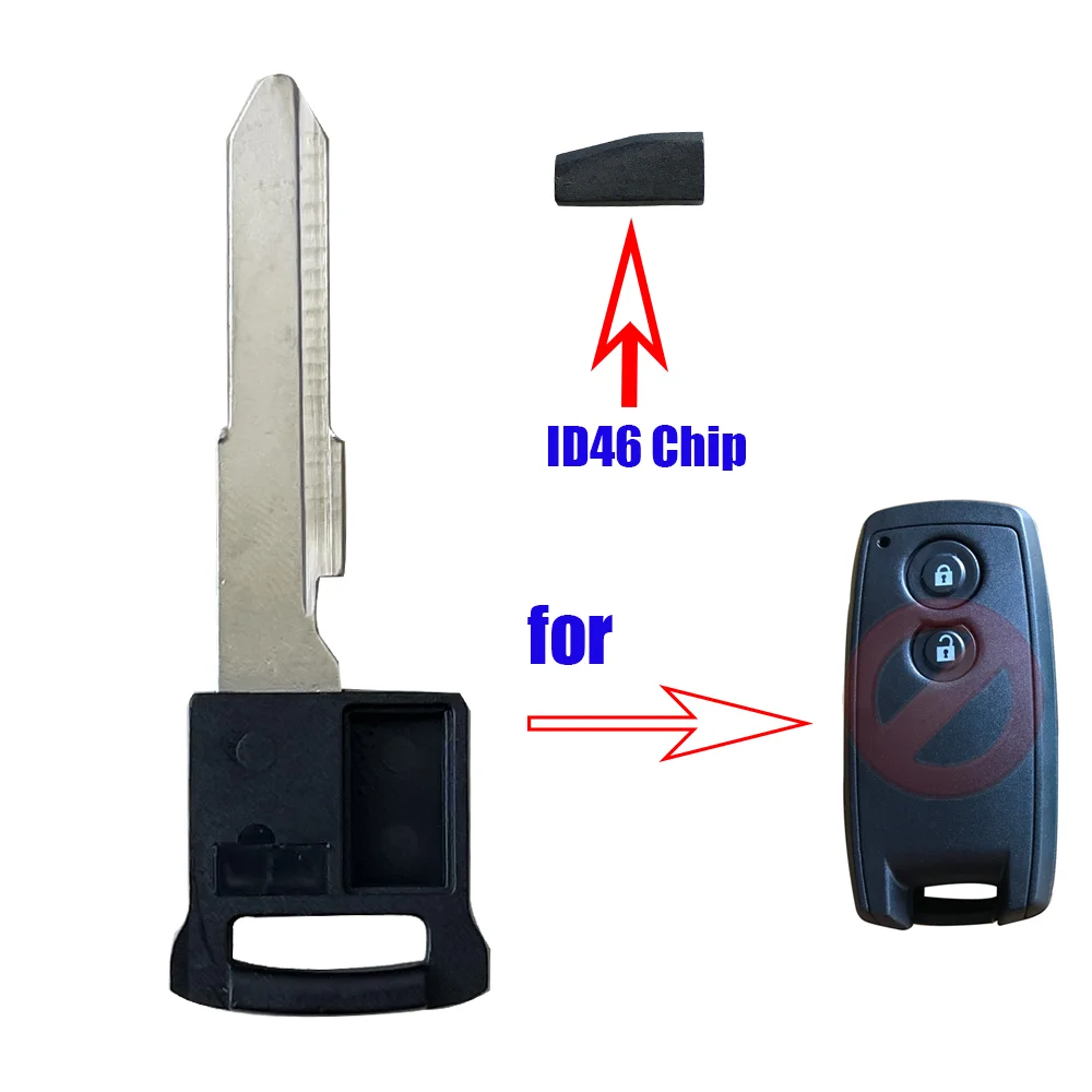 Смарт-вставка удаленный Аварийный ключ HU87R Blade Uncut с чипом ID46 PCF7936AA подходит для