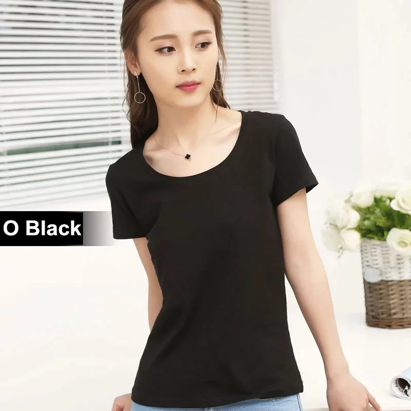 o-Black MRMT Фирменная новинка Женская футболка s 95% хлопок чистый цвет короткий рукав женская футболка для женщин тонкие Топы Женская футболка s одежда - Цвет: o-Black