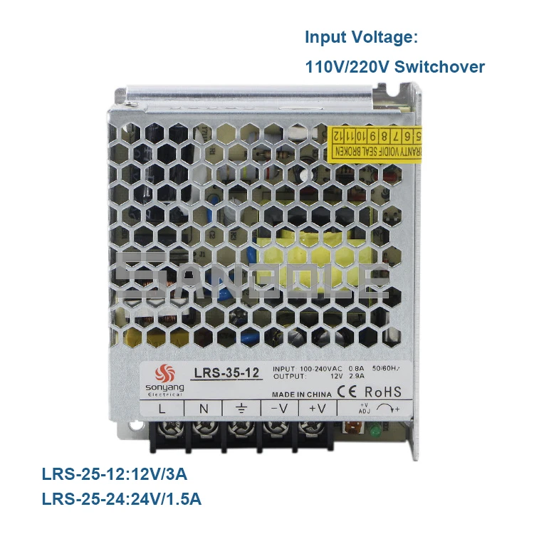LRS-35 импульсный источник питания 35w12v3a тип света AC в DC преобразователь одиночный выходной трансформатор металлический корпус