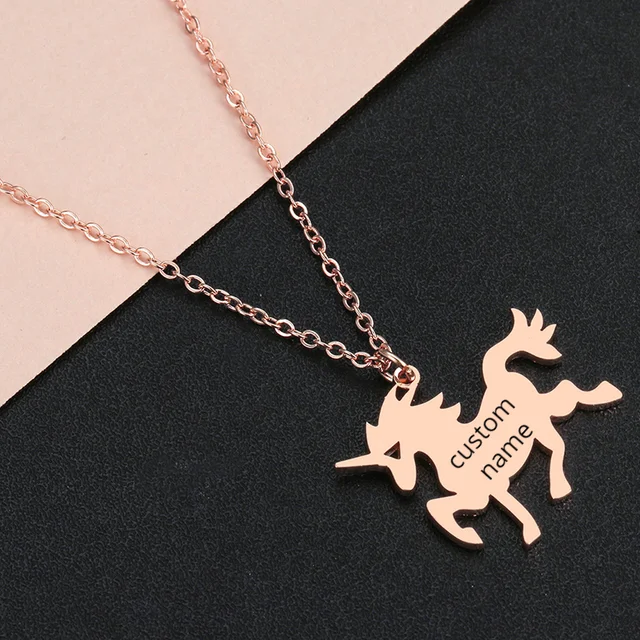 Personalized Unicorn Necklace 