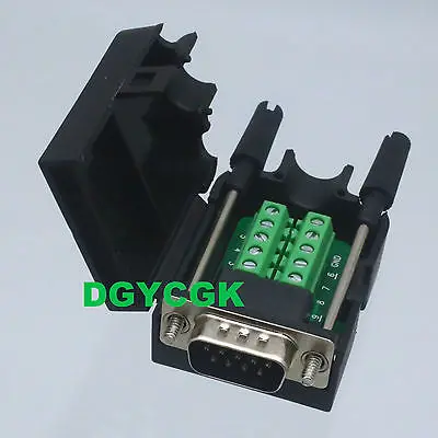 

DHL/EMS 50 Sets*DB9 D-SUB VGA male 9 Pin signals Terminal Breakout Plastic cover screw BLACK -h2
