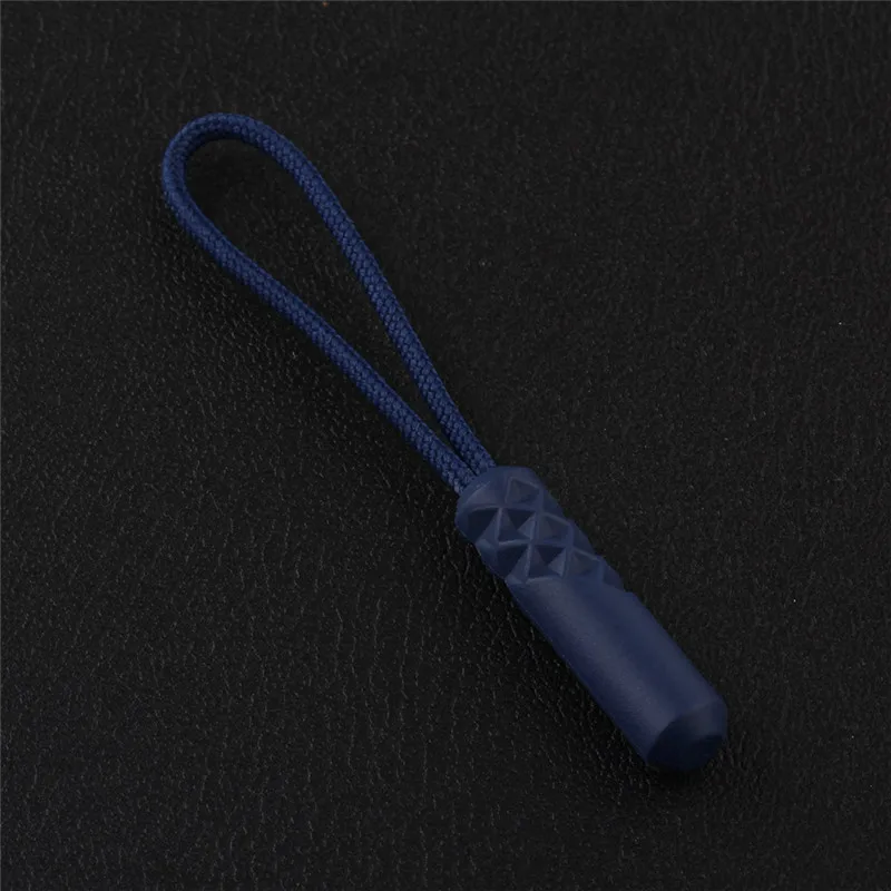 dark blue 50 шт. высокого качества ПВХ Натяжной шнур для молнии цилиндр на молнии веревка тяга Съемник конец верёвка для упражнений тег фиксатор молния шнур для одежды сумки - Цвет: dark blue