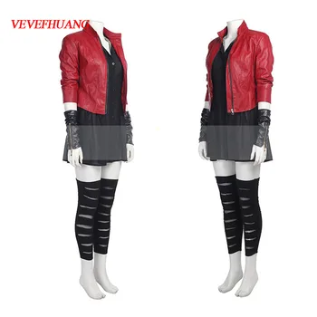 

VEVEFHUANG Scarlet Witch Cosplay Costume Avengers Age of Ultron 2 Bruja Escarlata Cosplay Costume Halloween Costumes For Women