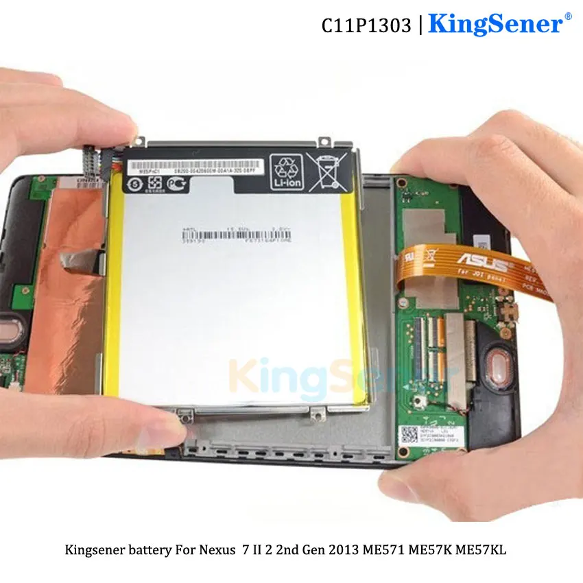  KingSener C11P1303 Table Battery For ASUS Google Nexus 7 II 2 2nd Gen 2013 ME571 ME57K ME57KL K009 