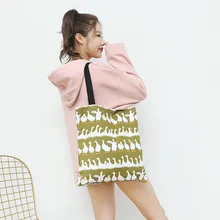 Стиль модный рюкзак из холщовой ткани с принтом Для женщин через плечо в виде героев мультфильмов, экологически чистые хозяйственная сумка брезентовый мешок теперь