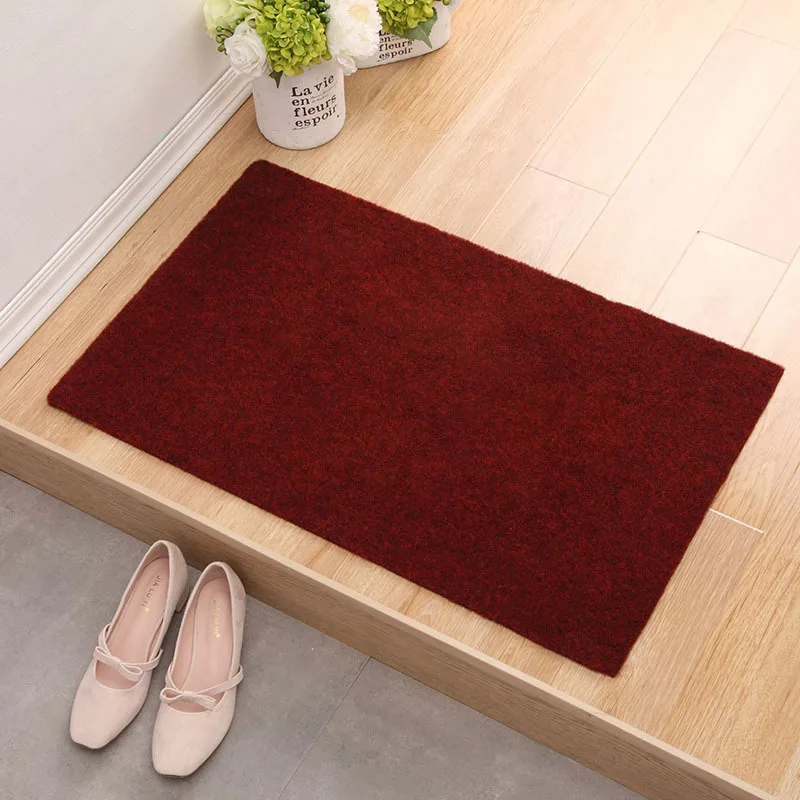 Solid color 02 Кухня аксессуары дверной коврик коврики ковер тонкая Нескользящая Кухня Ванная комната ковролин мультфильм подстилка, напольный коврик коврики для дома - Цвет: Solid color 02