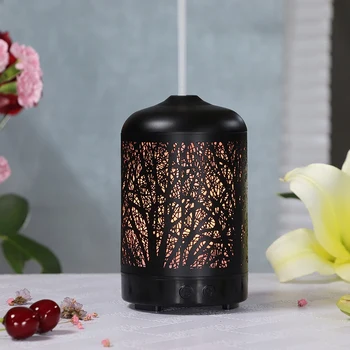 

Metal Tree Essential Oil Diffuser 100Ml Aroma Diffuser Ultrasonic Aromatherapy Humidifier Cool Mist Maker for Home Office Eu Plu