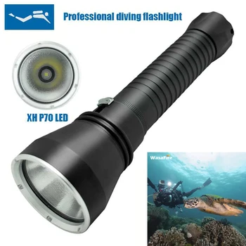 

High Brightness XHP70 Diving Flashlight Underwater 130m Waterproof Dive Torch Lamp 26650/18650 Camping Lantern Diver Light