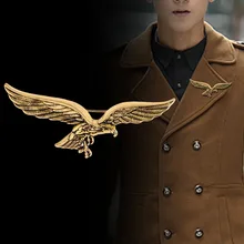 Корейские Модные Новые броши в форме золотых крыльев орла, брошь на шарф, пряжка на лацкане, металлический значок на булавке для мужчин, аксессуары для воротника рубашки