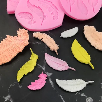 

Birds Feather Sugar Buttons Silicone Mold DIY Fondant Cake Decorating Tools Chocolate Gumpaste Lace border Mold Baking Utensils
