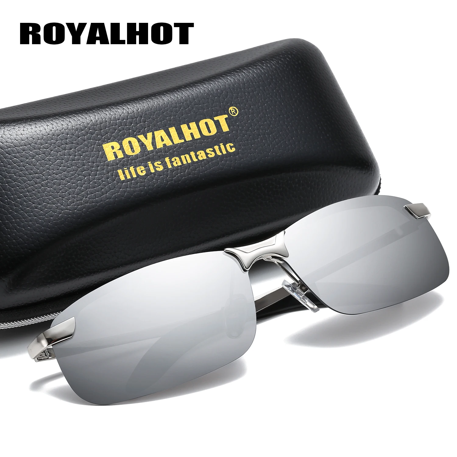RoyalHot, мужские, женские, поляризационные, алой, Прямоугольная оправа, солнцезащитные очки, для вождения, солнцезащитные очки, оттенки, Oculos masculino, мужские, p10013