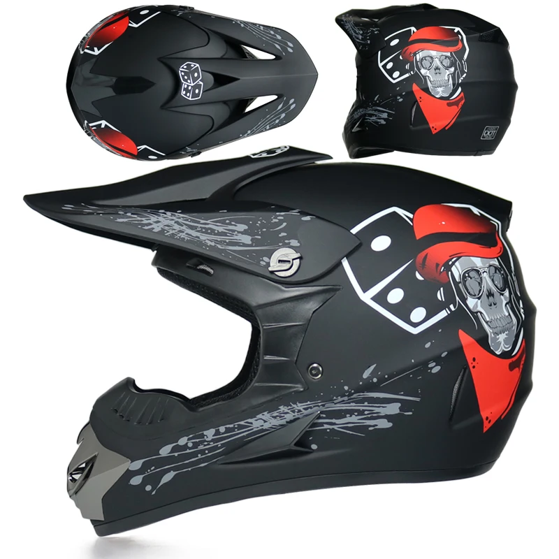 Профессиональный Гоночный Кроссовый шлем hors route Casque Moto Capacete Moto Casco внедорожный мультяшный детский мотоциклетный шлем - Цвет: 3