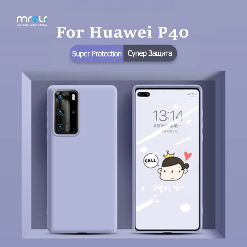 Жидкий силиконовый чехол для Huawei P40 Pro Plus Lite P30 Mate 30 20 P20 чехол|Бамперы| |