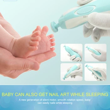 

Baby Care Electric Baby Nail Trimmer Multifunctional Infant Nail File Clippers Toes Fingernail Cutter Trimmer Manicure Tool Set
