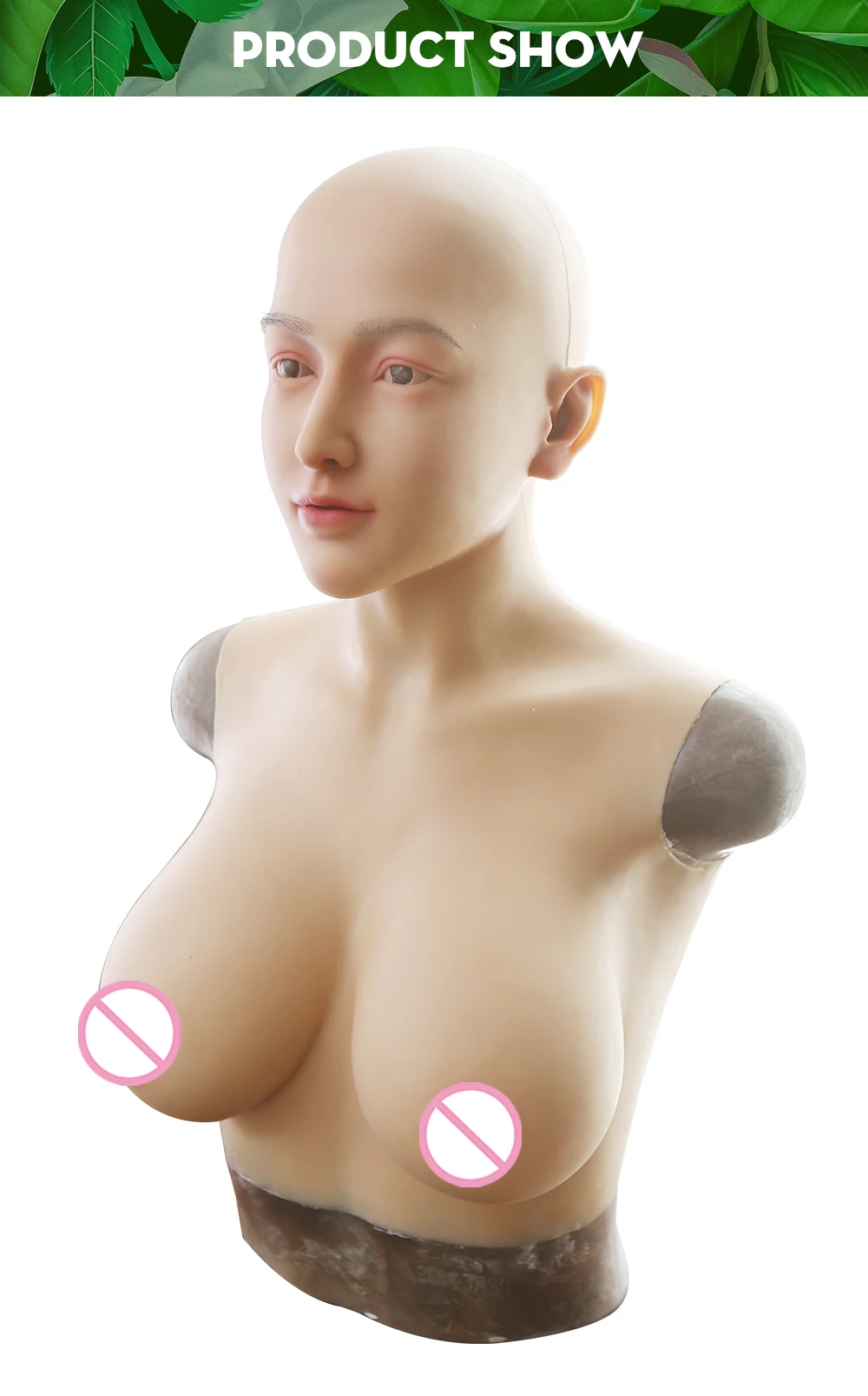 Драг королева силиконовая маска Реалистичная Женская Ангел лицо Гель силиконовая грудь форма поддельные груди для Трансвестит транссексуалов кукольная маска