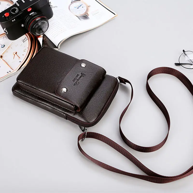 Лидер продаж Мужская маленькая квадратная сумка из искусственной кожи
