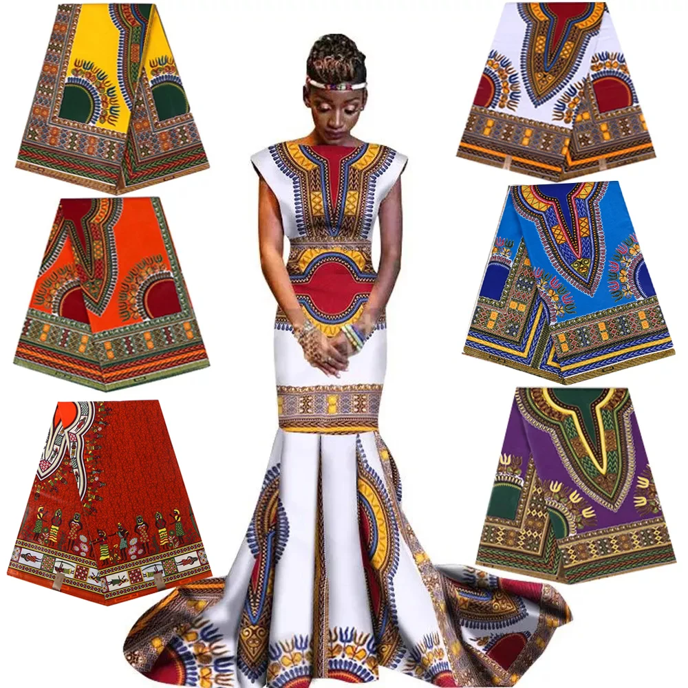 100% Cotton Ankara African Prints Batik Fabric Real JAVA Wax Fashion Sewing Patchwork Material For Party Dress Crafts DIY Pagne | Дом и сад