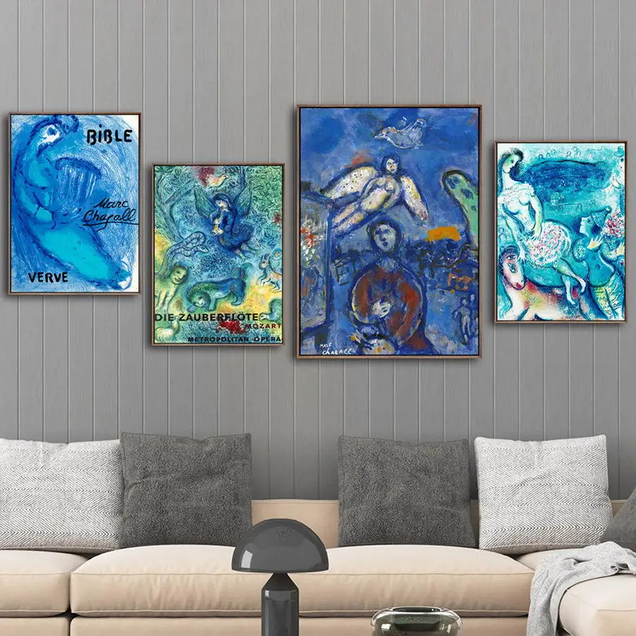 

Russia Home Restaurant Living Room Decorative Painting Core Chagall Painting Heart Customizable Abstract Art Figure Hanging Pain