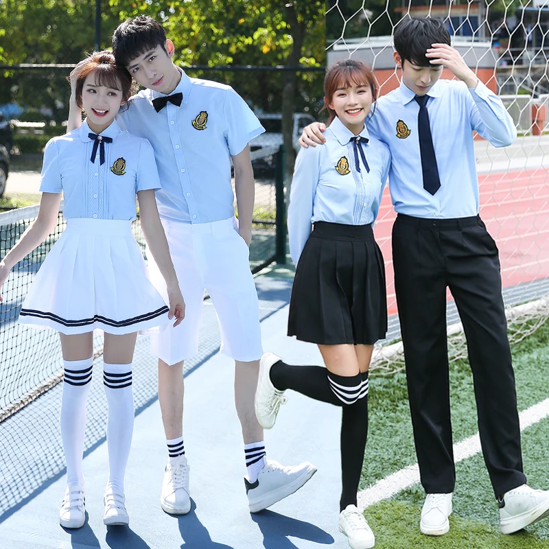 Graduation class service summer shirt school uniform Set small 