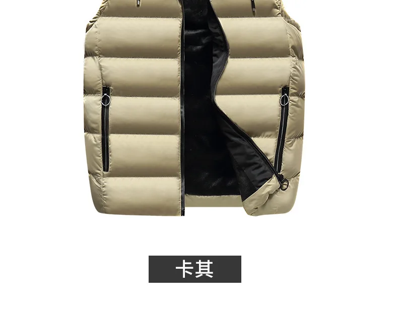 Autumn& Winter Cotton Waistcoat Mixed Colors Hooded Waistcoat Men Korean-style Trend Handsome Slim Fit Warm Vest Coat