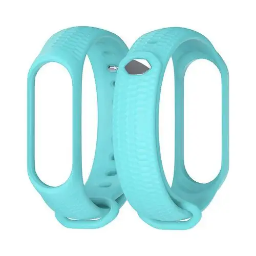 Мягкий Красочный геометрический узор для mi Band 4 аксессуары Pulseira mi band 4 спортивный силиконовый браслет ремешок для Xiao mi Smart Watch - Цвет: blue
