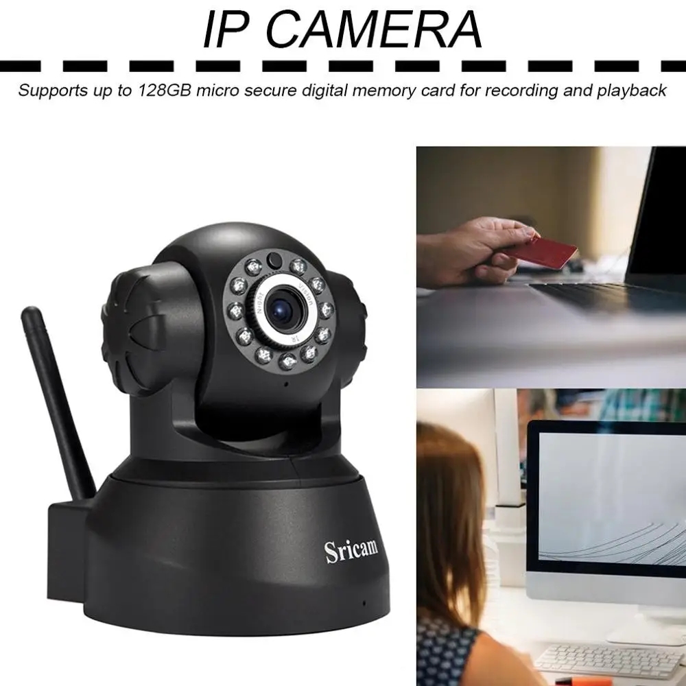 Sricam SP012 720P Беспроводная ip-камера мини-камера ONVIF домашняя камера беспроводной связи wifi панорамирование/наклон наблюдения P2P Детский Монитор 1,0 МП