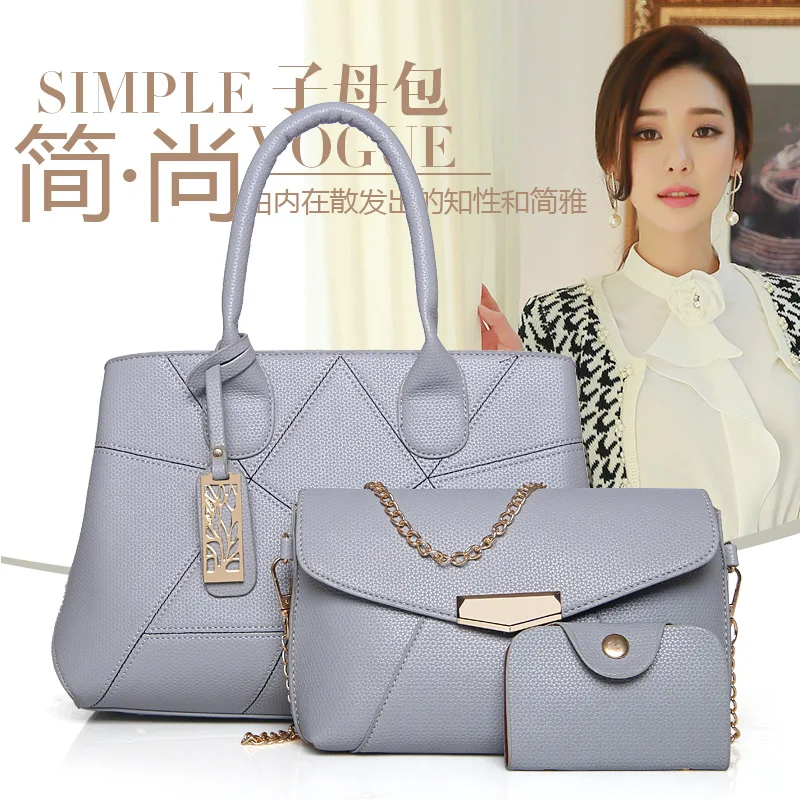 

WOMEN'S Bag Different Size Bags 2019 Spring Europe And America New Style Three-piece Set Joint Versatile Trend Hand Shoulder Big